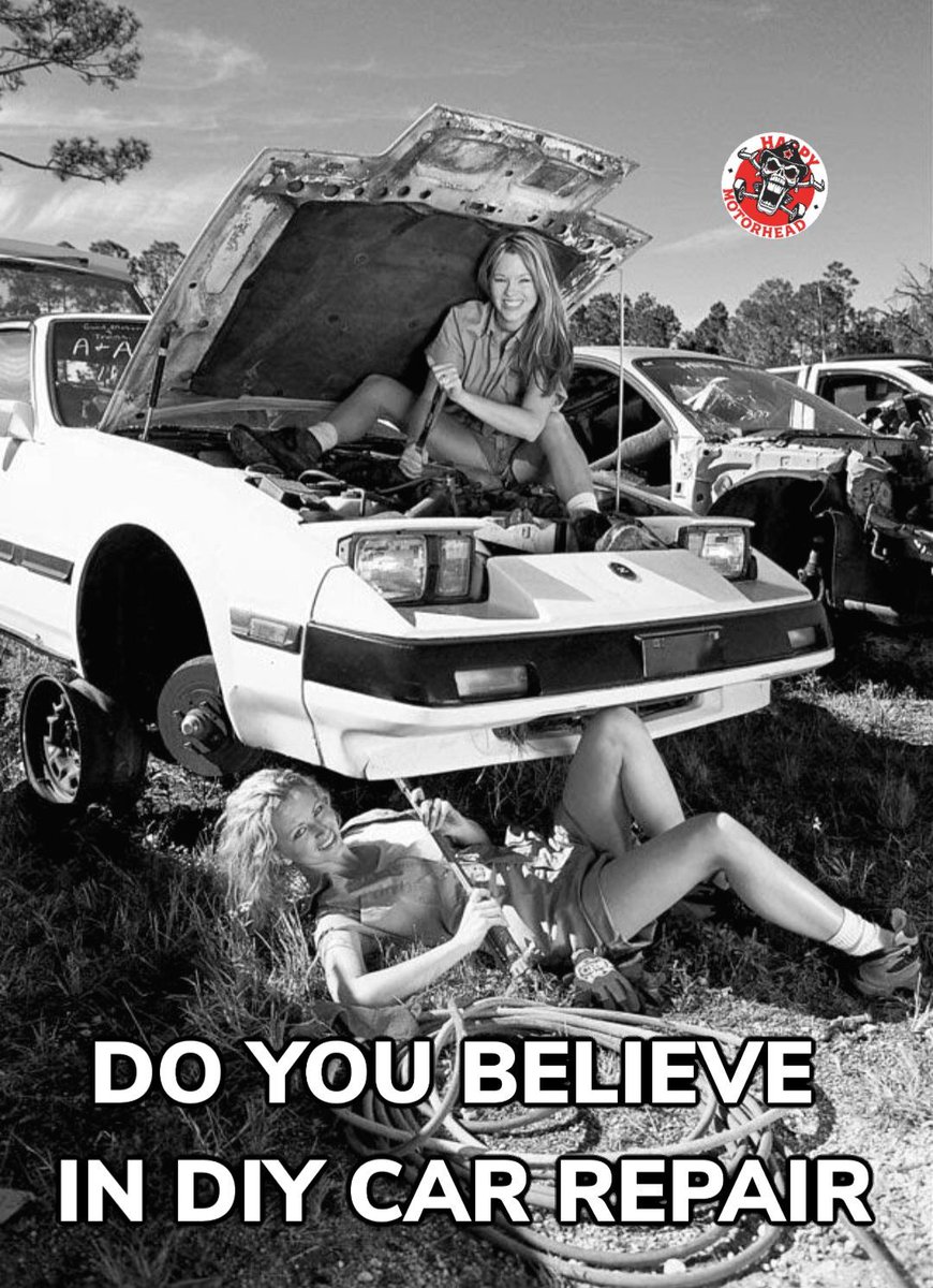 HappyMotorhead's tweet image. ♦️🔸️💎🔸️♦️🔹️💎🔹️♦️🔸️💎🔸️♦️

Do you believe in DIY car repairs ❓️ 

#CarHumor 🚗