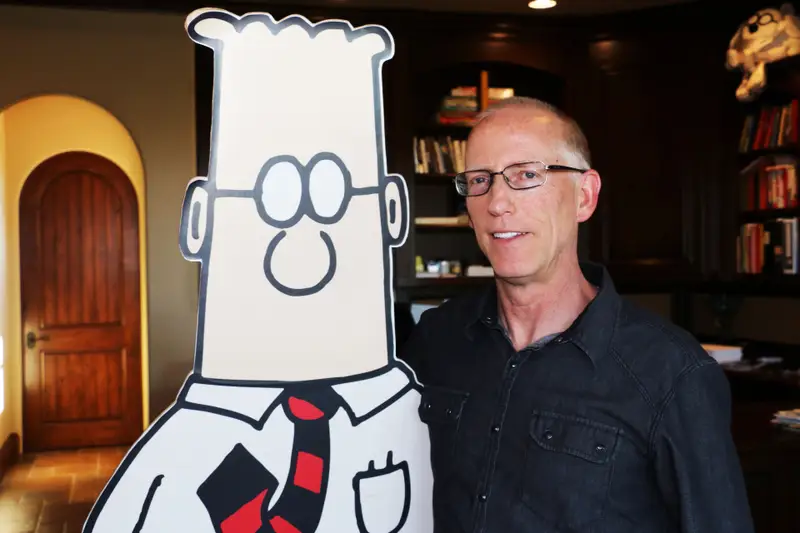 Mollyploofkins's tweet image. Dilbert creator Scott Adams begs Trump to &apos;save his life&apos; amid cancer battle. Trump responds, &quot;On it!&quot;