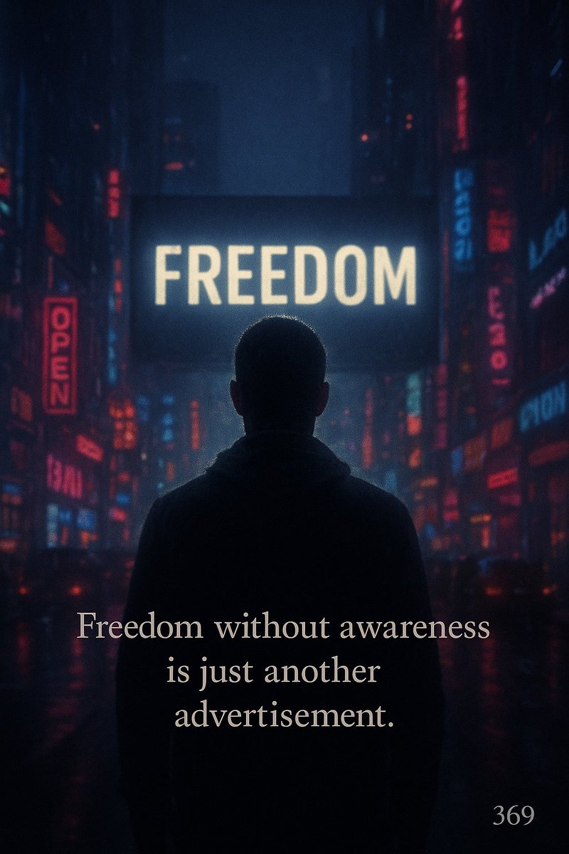 Freedom without awareness is just another advertisement.