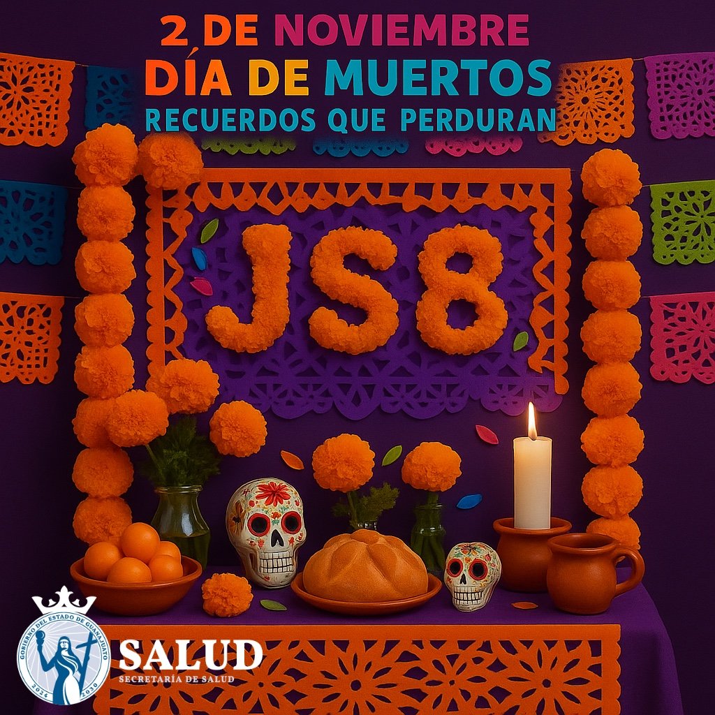jurisdiccionS8's tweet image. 🕯️💀 Entre flores de cempasúchil y velas encendidas…
honramos a quienes nunca se van del todo 💜
🌼 2 de noviembre | Día de Muertos
#DíaDeMuertos #RecuerdosQuePerduran #JS8 #MéxicoVivo #Cempasúchil #SaludGto #SaludDelaGente