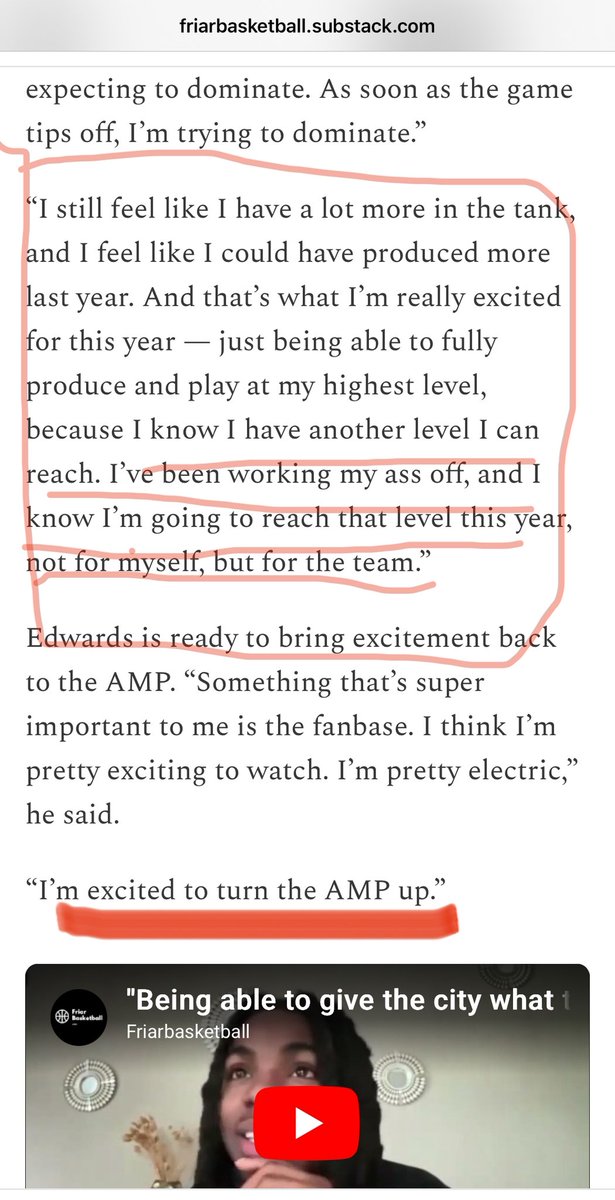 Great article from Kevin here - Edwards should be a match made in heaven for Friars fans - can’t wait to see him on the court tomorrow night - LETS GO FRIARS #pcbb