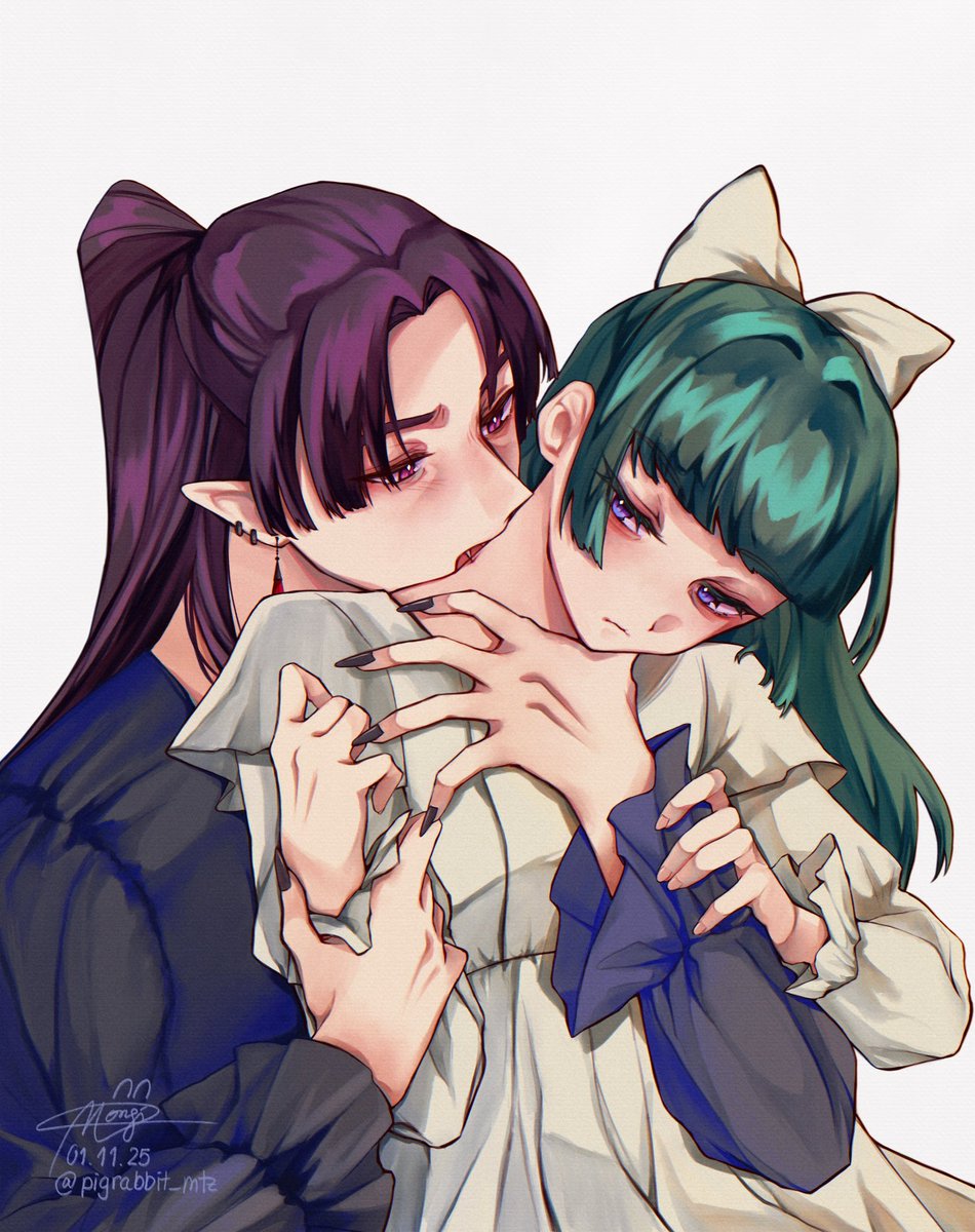 pigrabbit_mtz's tweet image. Happy (late) Halloween 🦇 
#apothecarydiaries #kusuriyanohitorigoto #maomao #jinshi #fanart