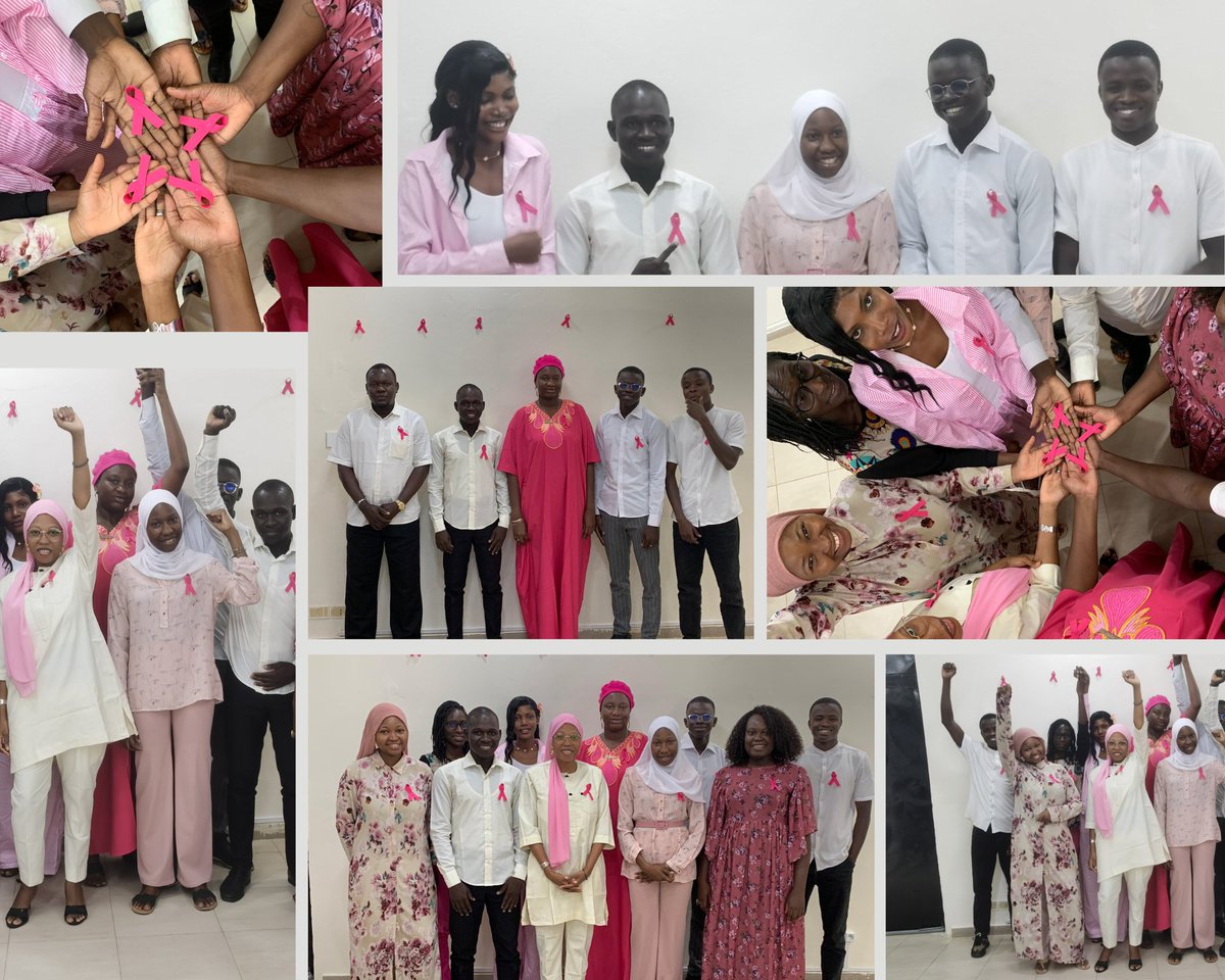 campus_eau's tweet photo. 🎀 Le 30 oct. 2025, Campus Eau – UGB a pris part à une journée #OctobreRose aux côtés du Pôle Eau, ADRISO, PNES &amp; Tropis 💗
💬 Échanges, 🎭 animations, 🤲 autopalpation : la prévention sauve des vies !
#CancerDuSein #Solidarité #Santé #UGB https://t.co/hR6tNZfBIg