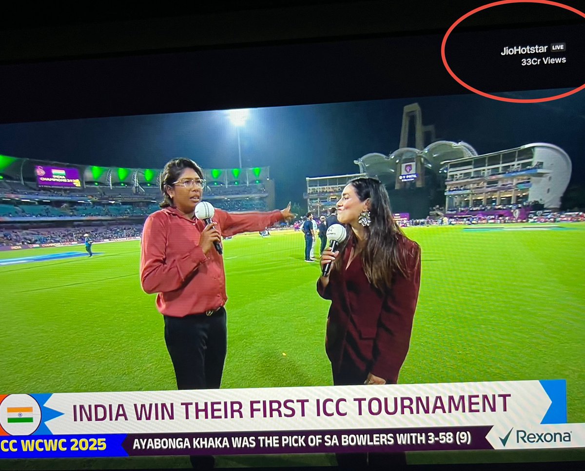 330 million screens are still on for this game at 1AM. Which game in the world other than football has such viewership anywhere? 
Let’s hope the  girls will deservedly start getting a better pay package and better endorsements from now on.