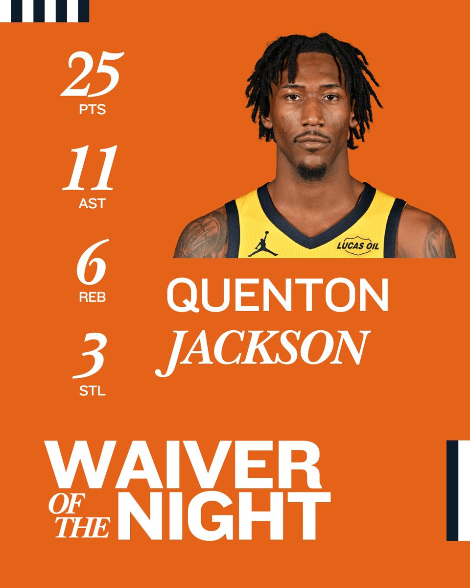 השורות של הלילה בליגה הטובה בעולם 🏀 בפאנטזי 📊

🏆 השורה הטובה של הלילה - מיילס ברידג׳ס (שארלוט הורנטס)
🤮 הדאד של הלילה - מיילס טרנר (מילווקי באקס)
🎁 הווייבר של הלילה - קוונטין ג׳קסון (אינדיאנה פייסרס)

#fantasybasketball #nba #nbatalk #linesoftheday #fantasy