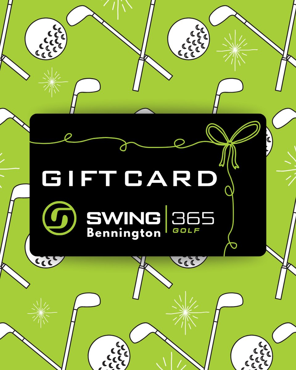 365Bennington's tweet photo. This year, skip the sweater pile. Gift unlimited swings, epic putts, and zero frost delays. 
A Swing365 membership wrapped in a gift card is the ultimate power move for any golfer. Because the best presents don’t collect dust, they break personal records.  🎁 https://t.co/zcLq1o13SM