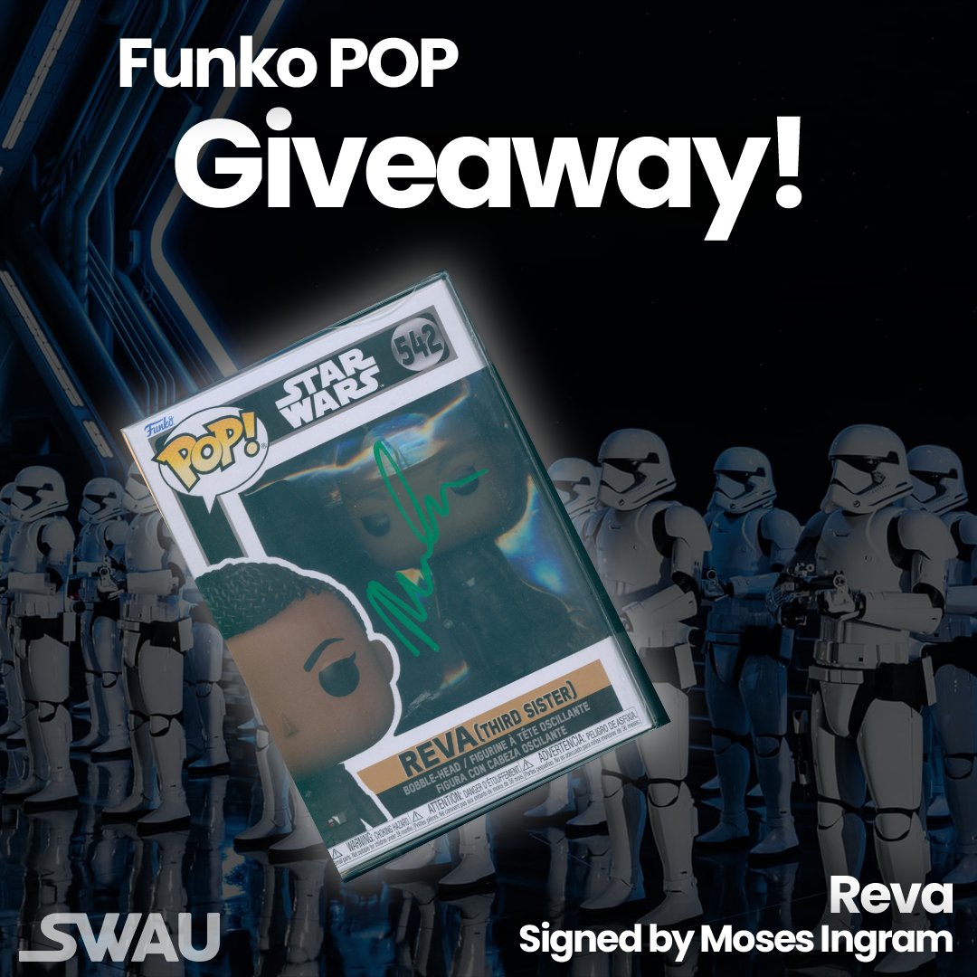 swau_official's tweet image. May the force be with you for this giveaway! 💫

Don’t miss out on a chance to win this incredible Reva (Third Sister) Funko Pop signed by Moses Ingram!

Here are the rules ⬇️

To enter:
• Follow @swau_official
• Like this post
• Repost this post for an extra entry
• Tag one…