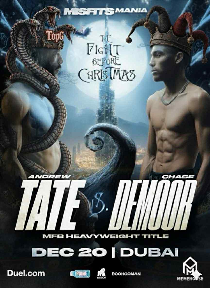 Droplex5145's tweet image. King Cobra vs The Jester 
December 20th
#andrewtate #chasedemoore