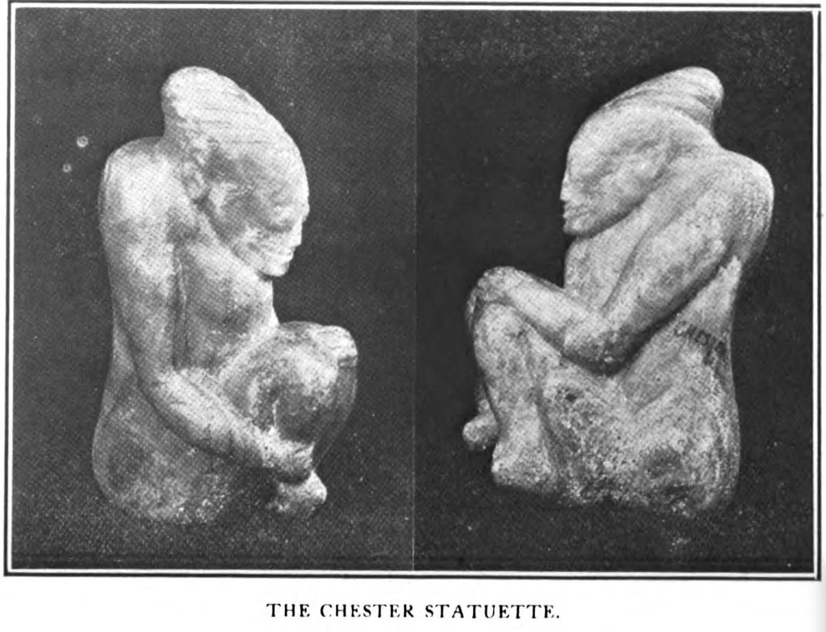 derek__olson's tweet image. The “Chester Statuette.” Look at the head &amp;amp; features of this 4.5 inch tall stone statuette found in 1886 when an ancient mound was being demolished for a new prison on the Kaskashia River in Illinois!! What are the implications?
📷 via @DrGregLittle2