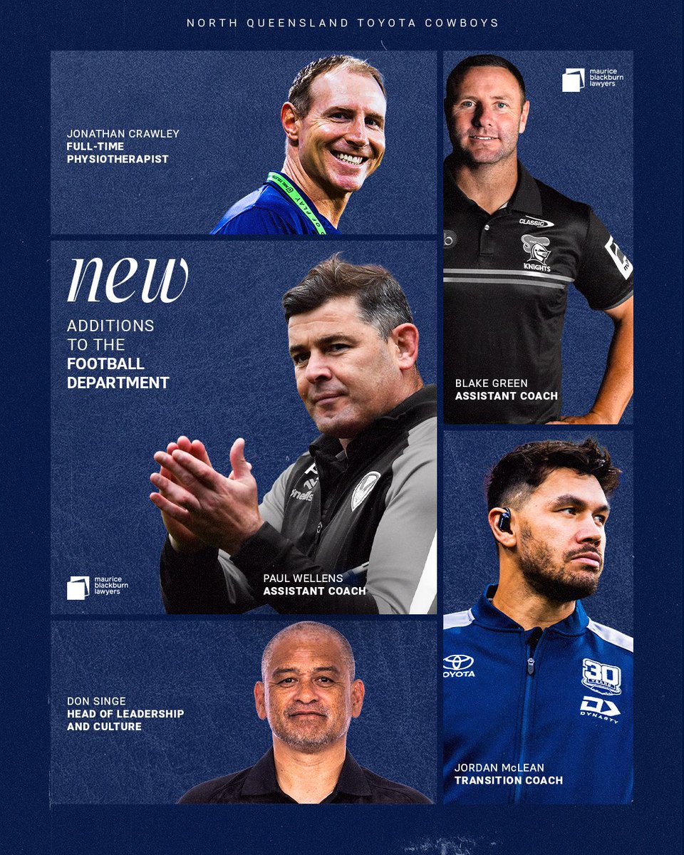 nthqldcowboys's tweet image. Some big additions to our Football Department for 2026! 🆕 Details: bit.ly/4nDWcm3