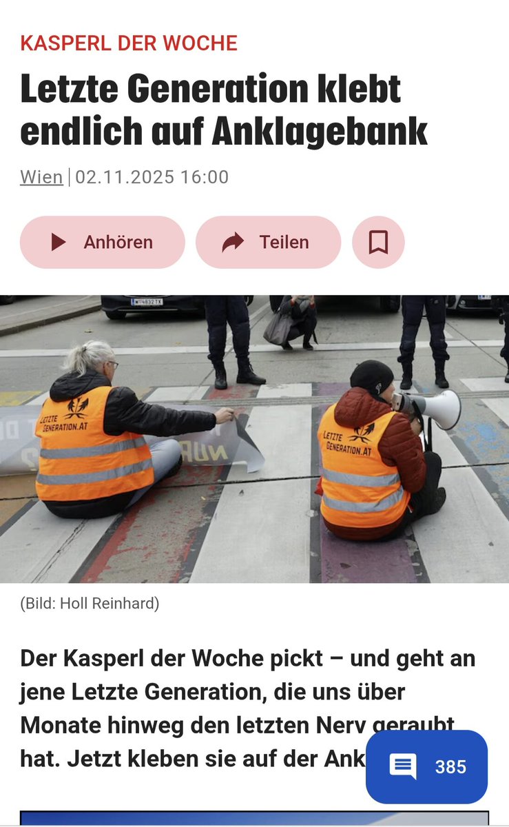 Bravo <a href="/MichaelPommer/">Michael Pommer</a> von der <a href="/krone_at/">Kronen Zeitung</a> für diesen "Kasperl der Woche"!
Fürwahr treffend!