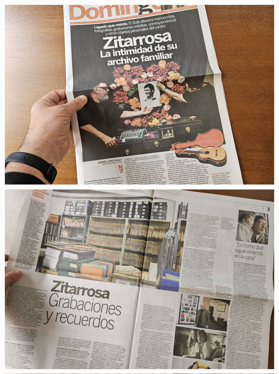 Gracias por el apoyo y por dedicar este espacio a Zitarrosa. Gracias Andrés López Reilly /El País Cultural. Y gracias por contar lo que venimos haciendo desde el Archivo, por preservar su memoria, con amor, de forma abierta y activa.

elpais.com.uy/domingo/alfred…