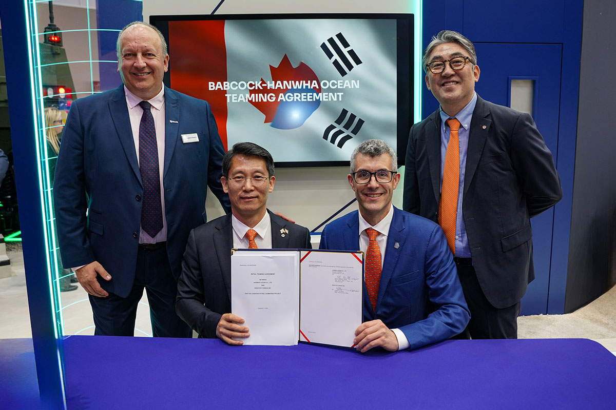 VanguardMag's tweet image. Four new submarines delivered by 2035 — with Canadian sustainment in place from day one. #NavalPower #CPSP #MadeInCanada #HanwhaOcean @BabcockCanada 

vanguardcanada.com/delivering-a-s…