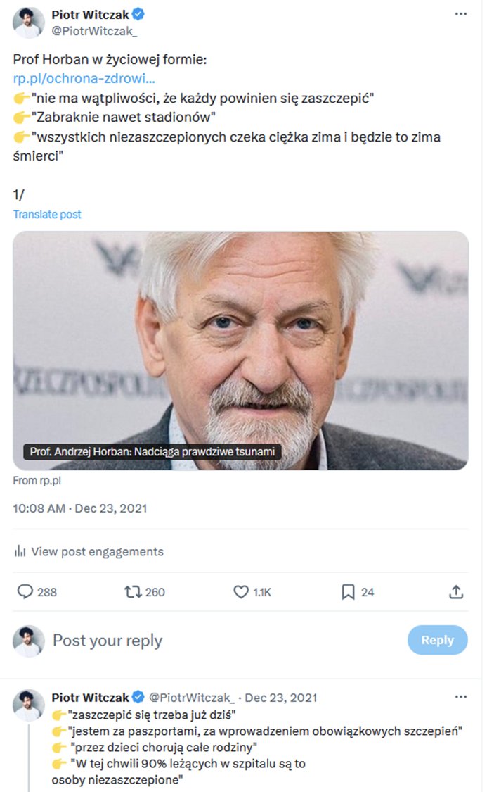 PiotrWitczak_'s tweet image. ależ śmieszne są te argumenty o braku odpowiedzialności

A kto z dziennikarzy wziął odpowiedzialność za te bzdury i prostowanie treści w mediach głównego nurtu?