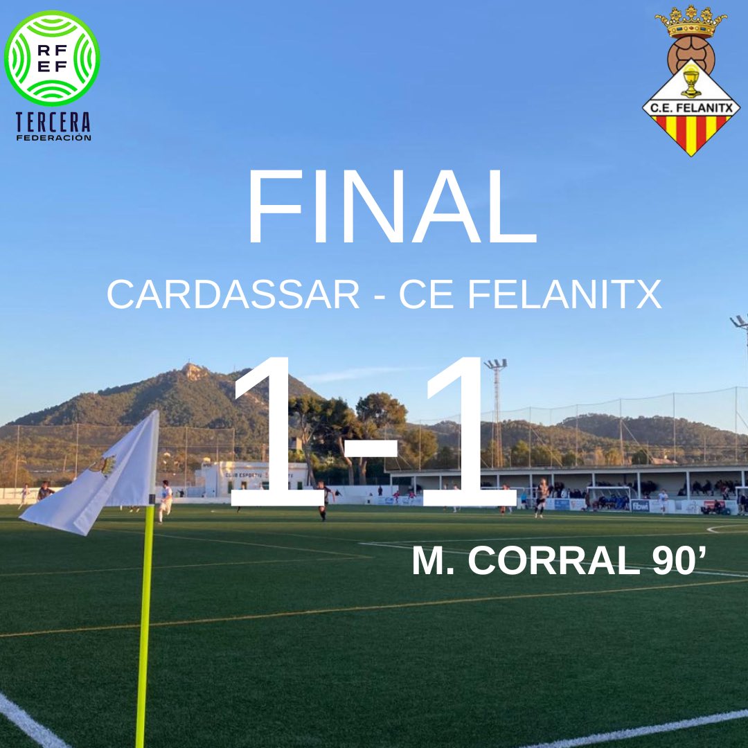 cefelanitx's tweet image. Final! 

👉 Cardassar 1-1 CE Felanitx

Pròxima jornada:

CE Felanitx - Llosetense (dis 16:30)

#vamosfela #orgullfelanitxer