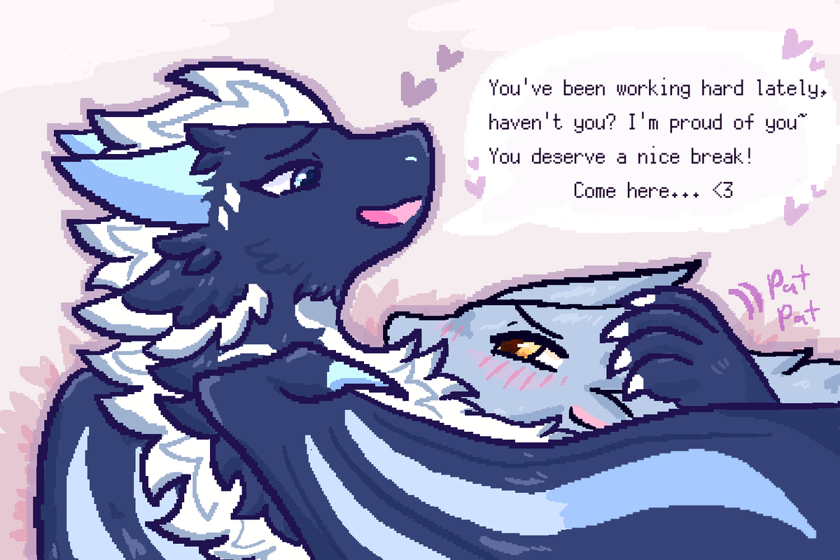 RyukiriDragon's tweet image. You&apos;ve been working hard, haven&apos;t you? You deserve a nice break with a dragon ❤️
#dragon #comic #pixelart