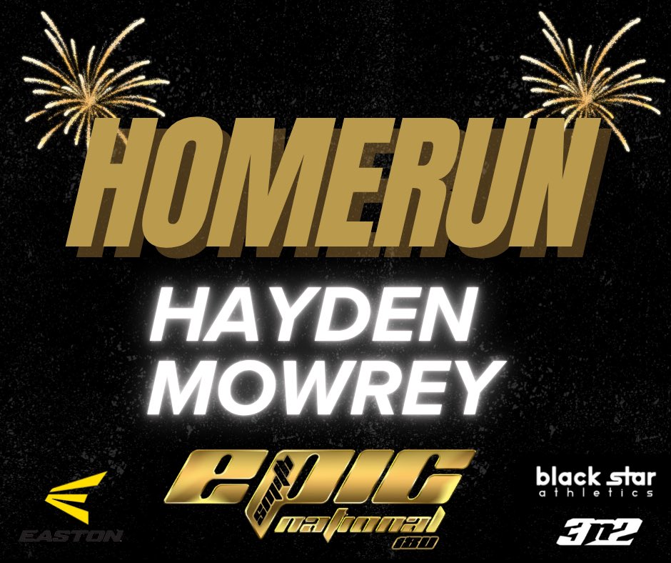 EpicNational18's tweet photo. What’s better than one home run in the 5th inning of bracket game 2? How about ✌️! Bam @haydenmowrey95 with a 2 run bomb to left field and @LaNayaM13 follows up with another 2 run bomb to right! Let’s work! 💪 https://t.co/vWJATJoYJb