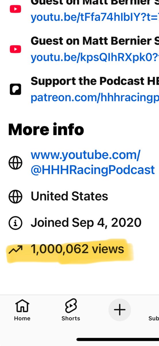 Quite a surreal moment just occurred on our YT Channel. For some people that have a YT Channel, 1 million + overall views is no big deal. For a guy (and group of a people) to accomplish that starting from virtually nothing with no following at all, it’s a damn proud moment.