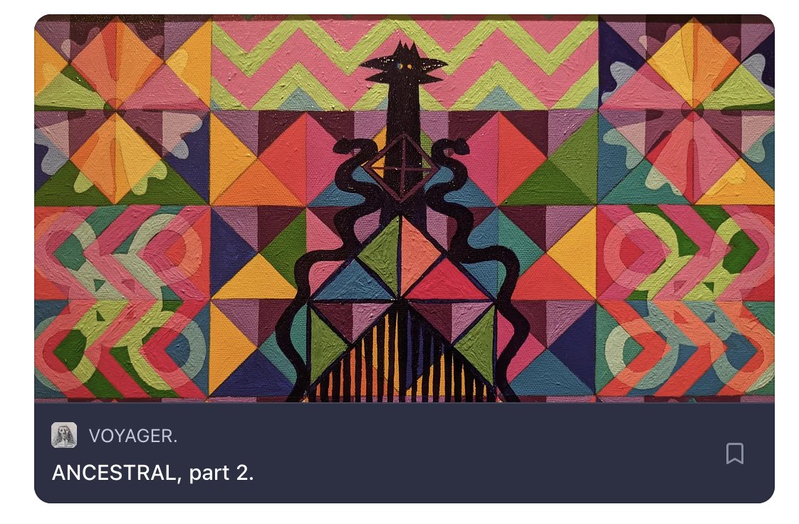 voyager_eleven's tweet photo. New article on @CCBB_SP art exhibition ANCESTRAL. (Link below