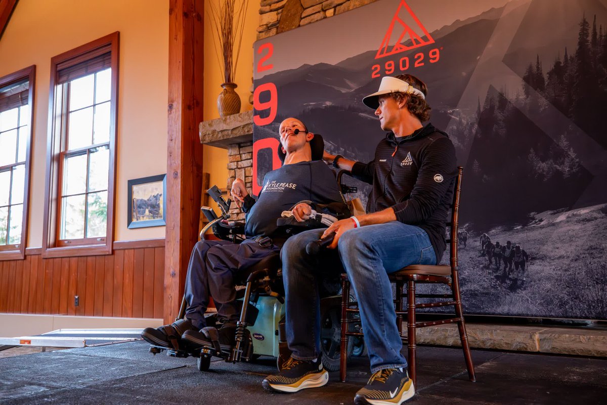 KylePeaseFdn's tweet photo. Brent and Kyle were honored to take the stage at the final #29029 event in #Stratton, inspiring fellow athletes to keep climbing — on the mountain and in life. #PushingBeyondLimits #SpeakingwithKPeasey https://t.co/zH1ljVBOEU