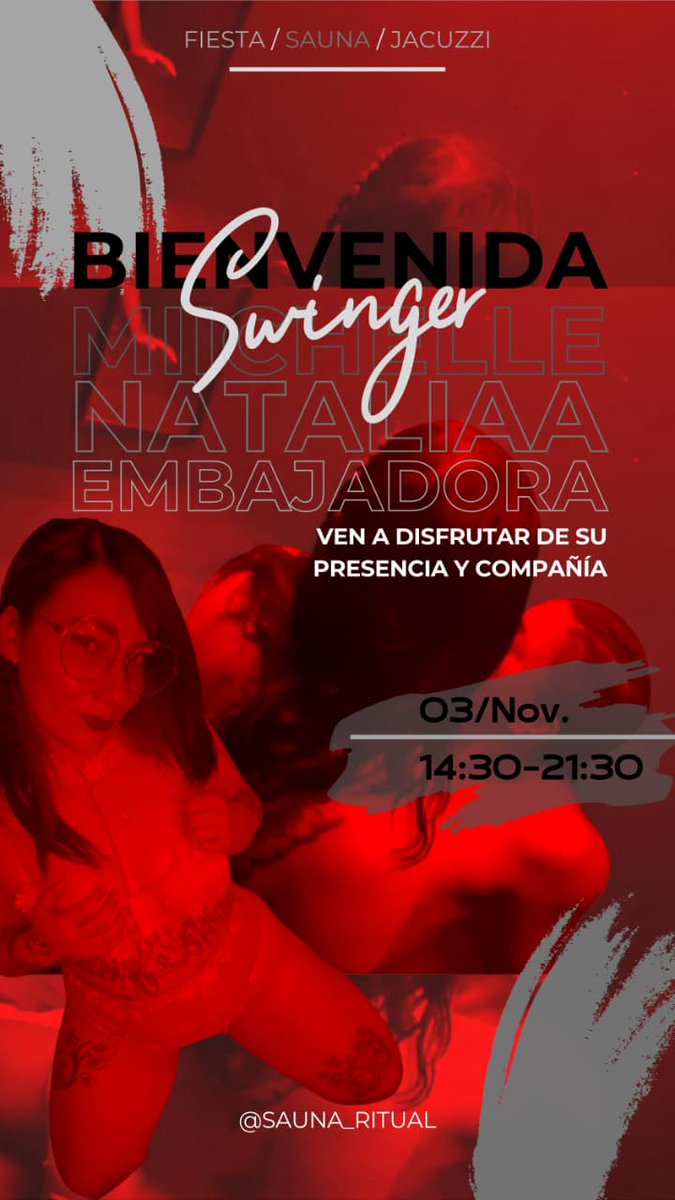miichellenata's tweet photo. El día de mañana tendré el honor de estar en @Sauna_ritual acompañando a todos quienes quieran pasar un momento rico, libre de prejuicios y 100% discreto ✨✨

Arsmate ✨ SUB GRATIS ✨
https://t.co/XejbqBB7wC

ManyVids 💖💖💖
https://t.co/LFNcpRz7d1 https://t.co/mdR2wiVmk3
