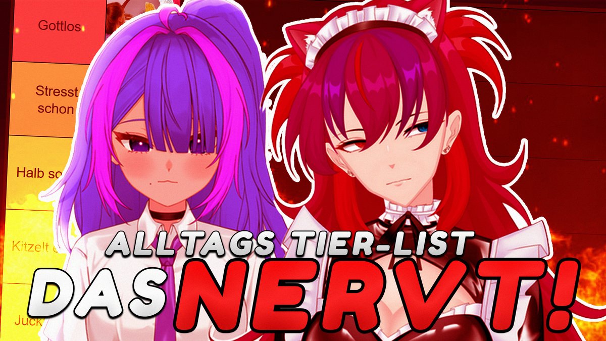 Vieles im Alltag kann absolut nerven 😠

Was sind für EUCH die absoluten Nervigkeiten im täglichen Leben? <a href="/JaybeVT/">Jaybe 💜 VTuber</a> &amp; ich wollen sie gemeinsam in einer Tier List ranken.

Hier dürft ihr euch mal richtig auskotzen 😫

Wann läuft der Spaß?
Am 7.11. auf dem Lila Dingsbums.
#GERVtuber