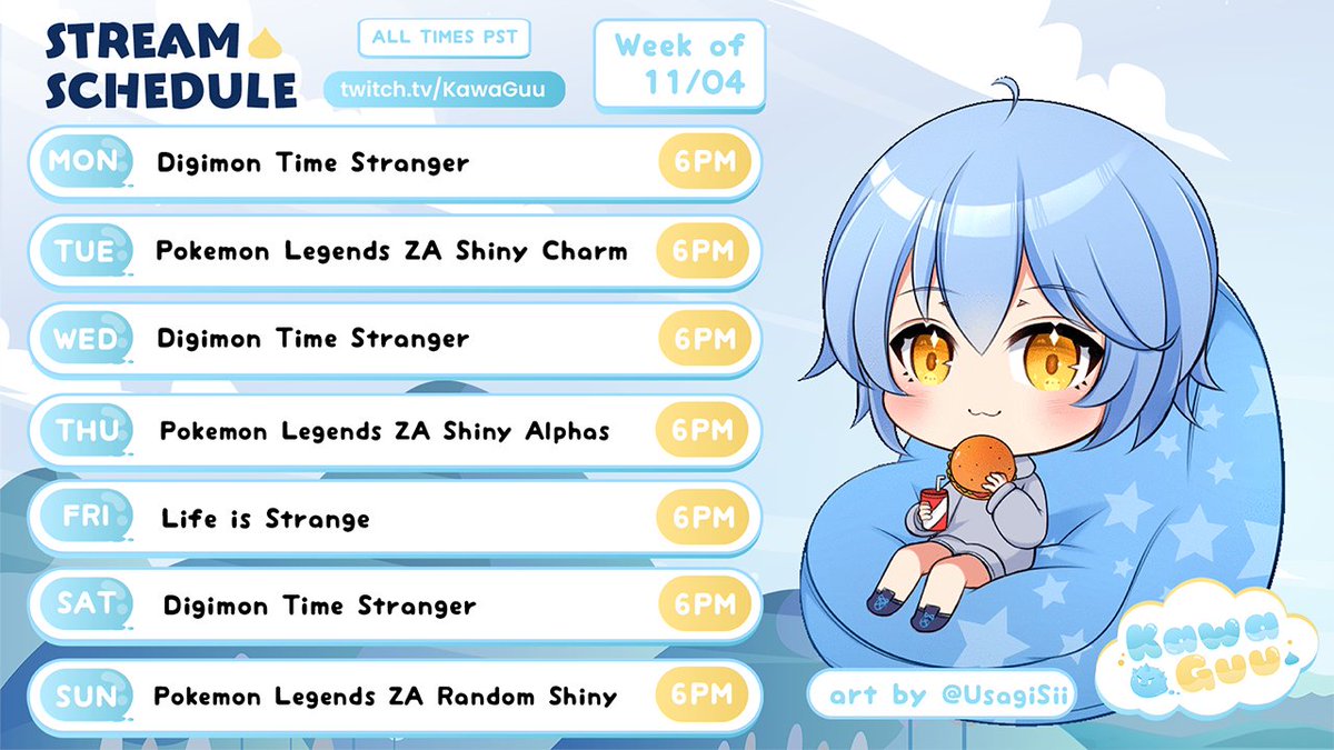 ✨THIS WEEK ✨

This week we are going to keep shiny hunting in Pokemon Legends ZA and then we are going to see how good Digimon Time Stranger actually is :D

twitch.tv/kawaguu 

#Vtuber #ENVTuber #VtubersEN