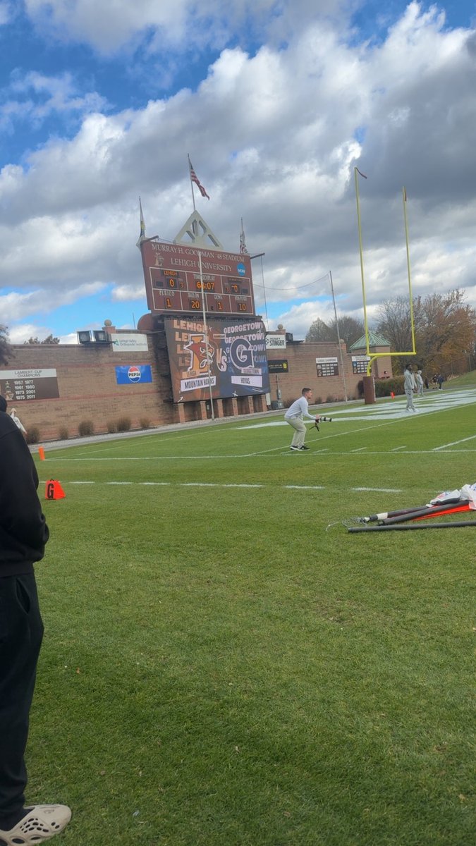 Thank you <a href="/coach_cahill/">Kevin Cahill</a> <a href="/LU_CoachMac/">Mark McMaster</a> <a href="/Coach_MikeKash/">Mike Kashurba</a> and <a href="/LehighFootball/">Lehigh Football</a> for the gameday visit. I had an amazing time, loved the hospitality and culture!
<a href="/ptwarriorfb/">PennTraffordFootball</a>