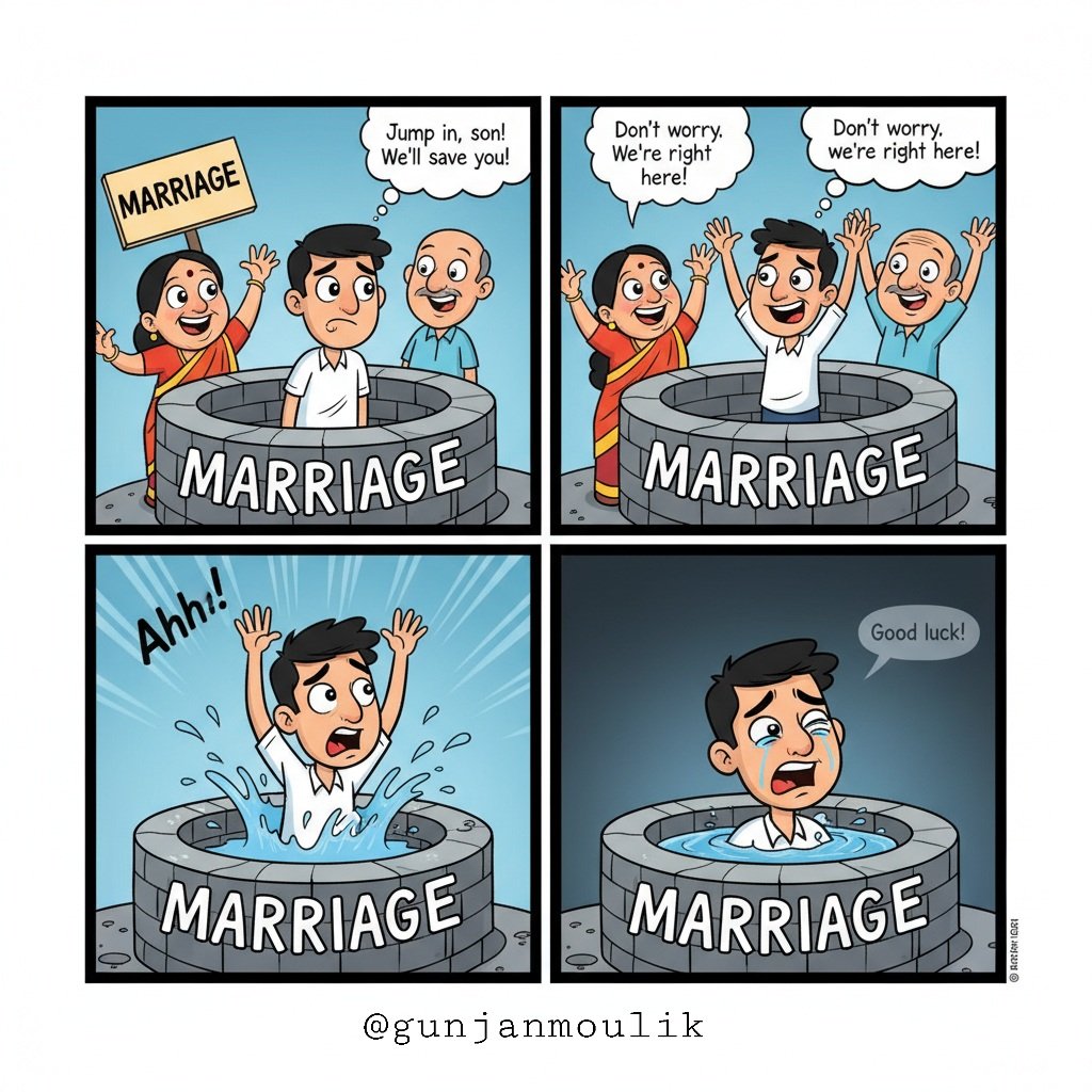 gunjanmoulik's tweet image. Indian parents be like.

#indians #indiansons #aprilfool #indianmarriages #marriage #gunjanmoulik #gunjanmoulikquotes