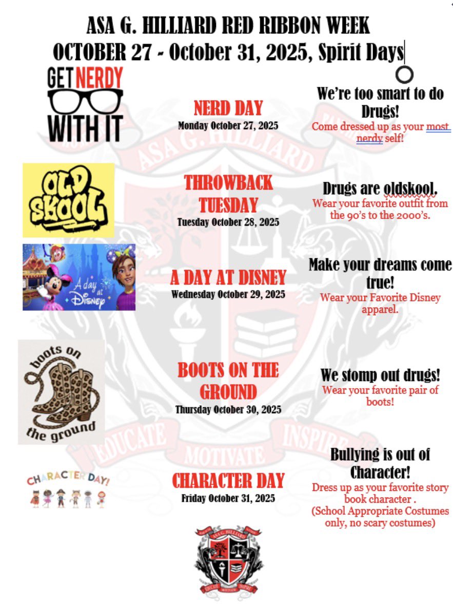 I can’t believe November is already here! Ending the month by celebrating Red Ribbon Week at <a href="/AsaGHilliardES/">Asa G. Hilliard Elementary</a> was so fun!