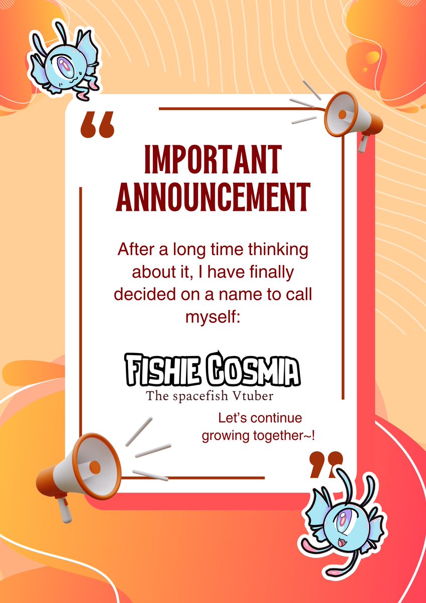 Hello! 
I been working on some changes in the background and this is one of the new things for thsi winter!

I'm still Fishy 
and most things will stay the same~

I hope I have your support!

and be ready for more announcements this winter! 
✨🐟