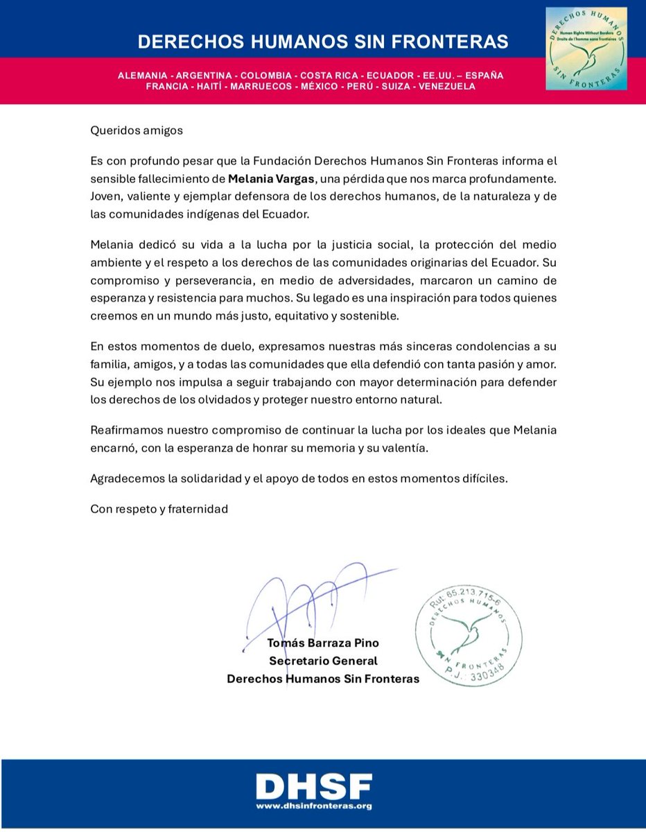 Derechos Humanos Sin Fronteras tweet media