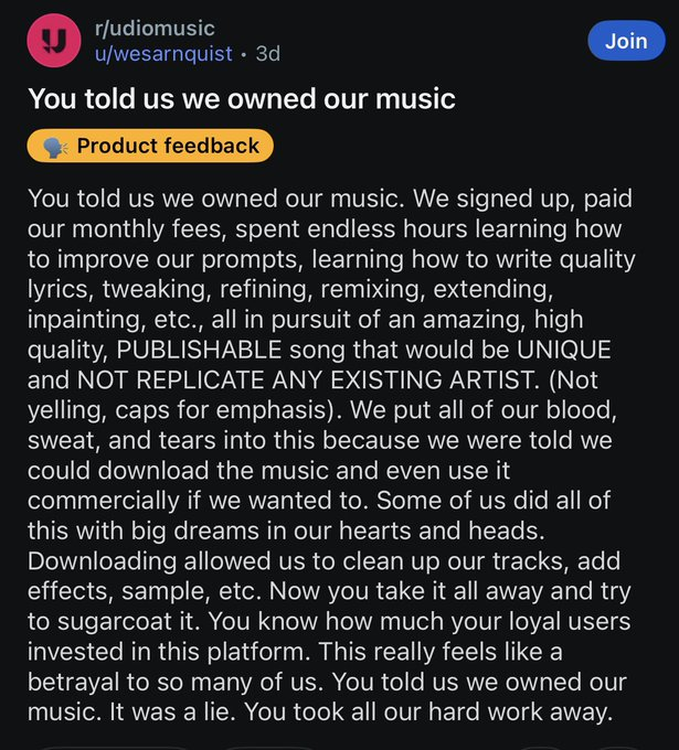 Not training gen AI models in an unimpeachable way was one of the biggest misses in tech history.

Maybe it wasn't possible. Likely everyone will just barrel through it after a while.

Still really silly and a waste of a good tool.