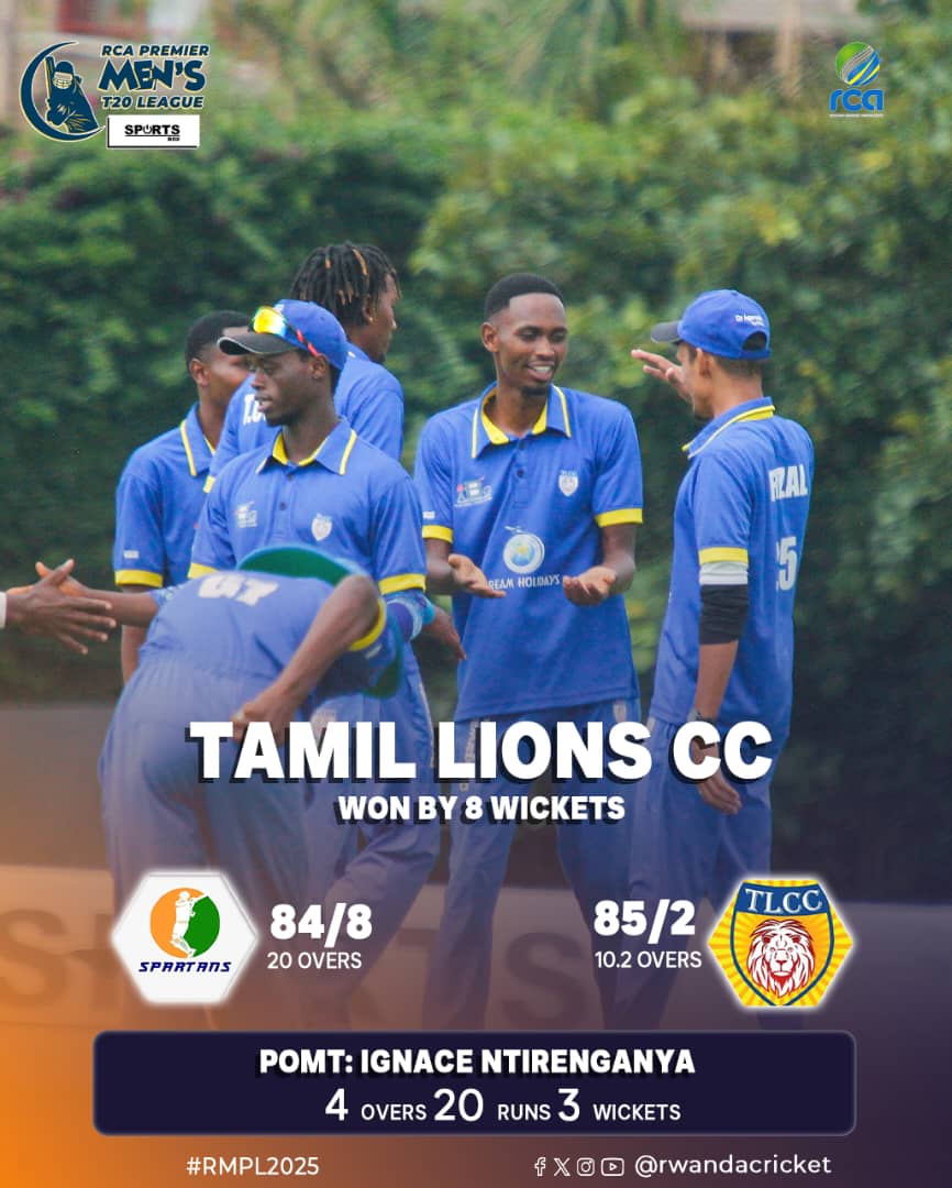 RwandaCricket's tweet image. Today&apos;s  Results on RCA Men’s T20 Premier League
#RCAMensT20PremierLeague 
#RwandaCricket 
#GrowingWithEveryStep