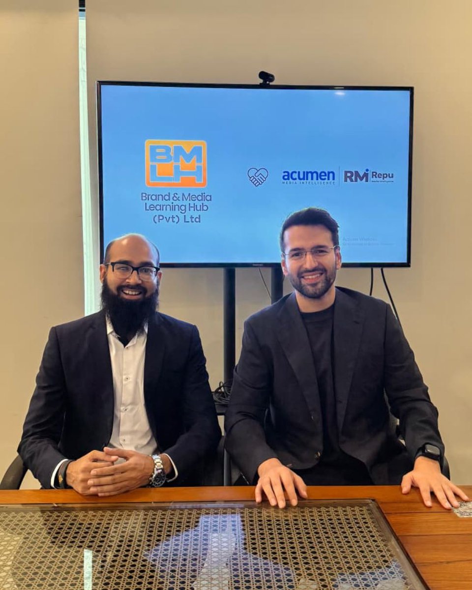 repu_media's tweet photo. Proud to partner with Brand Media Learning Hub - BMLH, Pakistan's leading marketing community.
Together, we're turning live sentiment into strategic clarity, bridging perception & decision-making.
Be Acumen-driven ⚡
#BMLH #RepuMediaIntelligence #AcumenMediaIntelligence https://t.co/u6GpDMQJIe