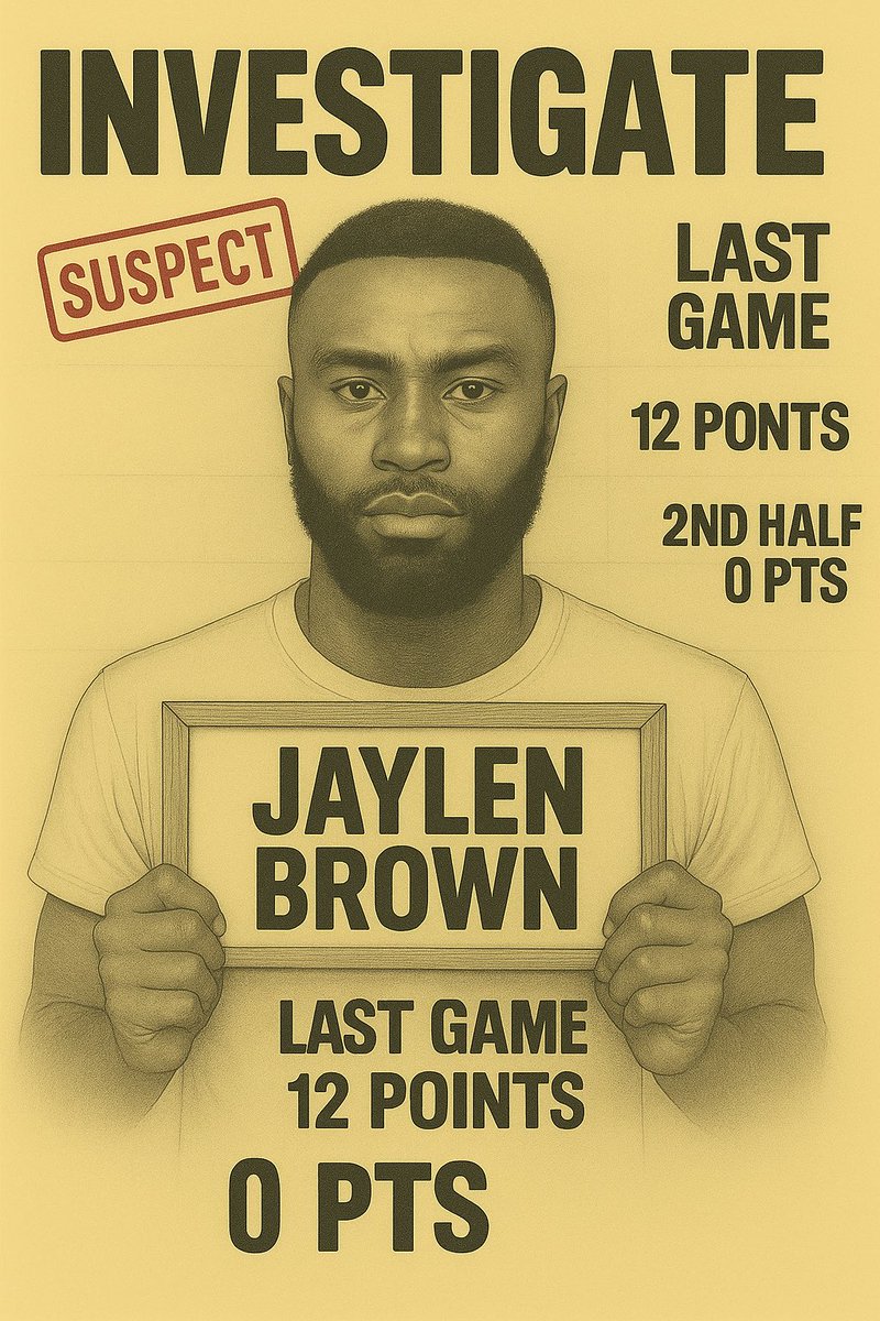 FollowOfficial's tweet photo. Wide body frame head ahh Jaylen marselles brown boy they gave you a 100 million you got the highest iq ever scored for a human in the nba i know you can score a point second half he’ll nah call the #FBI i smell an investigation  🫆 #sportssuspects ‼️ ‼️ @SportsSuspects https://t.co/VJhDERTjFB