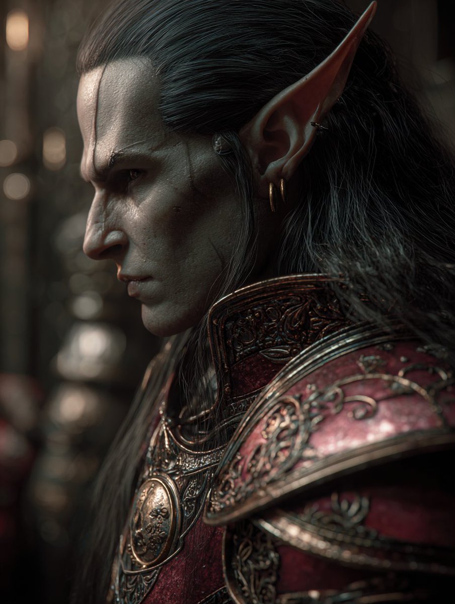 matrixprompter's tweet image. 🧝 Dark Elven Lord.

Fear the Blood Knight.

#DrowArt #FantasyPortrait #CrimsonArmor