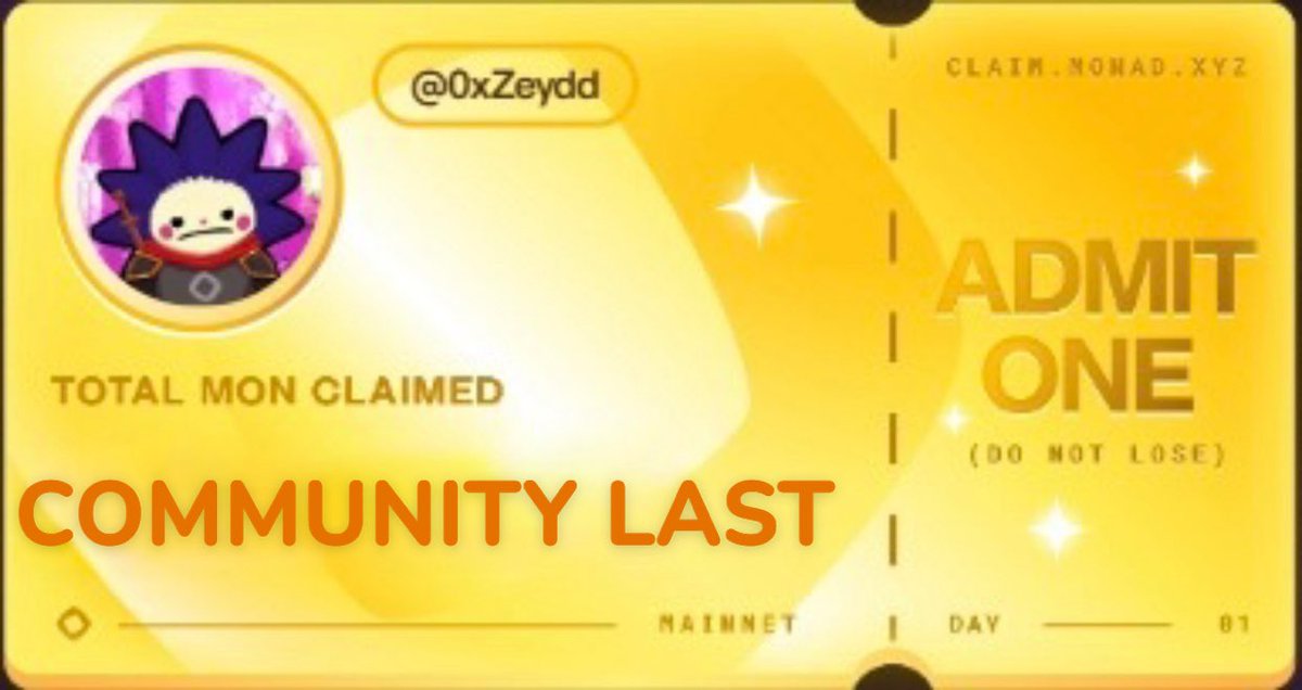 No matter your opinion on how the airdrop was handled I completely respect it. We just don’t have the full picture yet so take a step back and be patient, please.

Now let’s keep trusting the team like we always have, let them cook.

Personally, thank you Monad for everything.