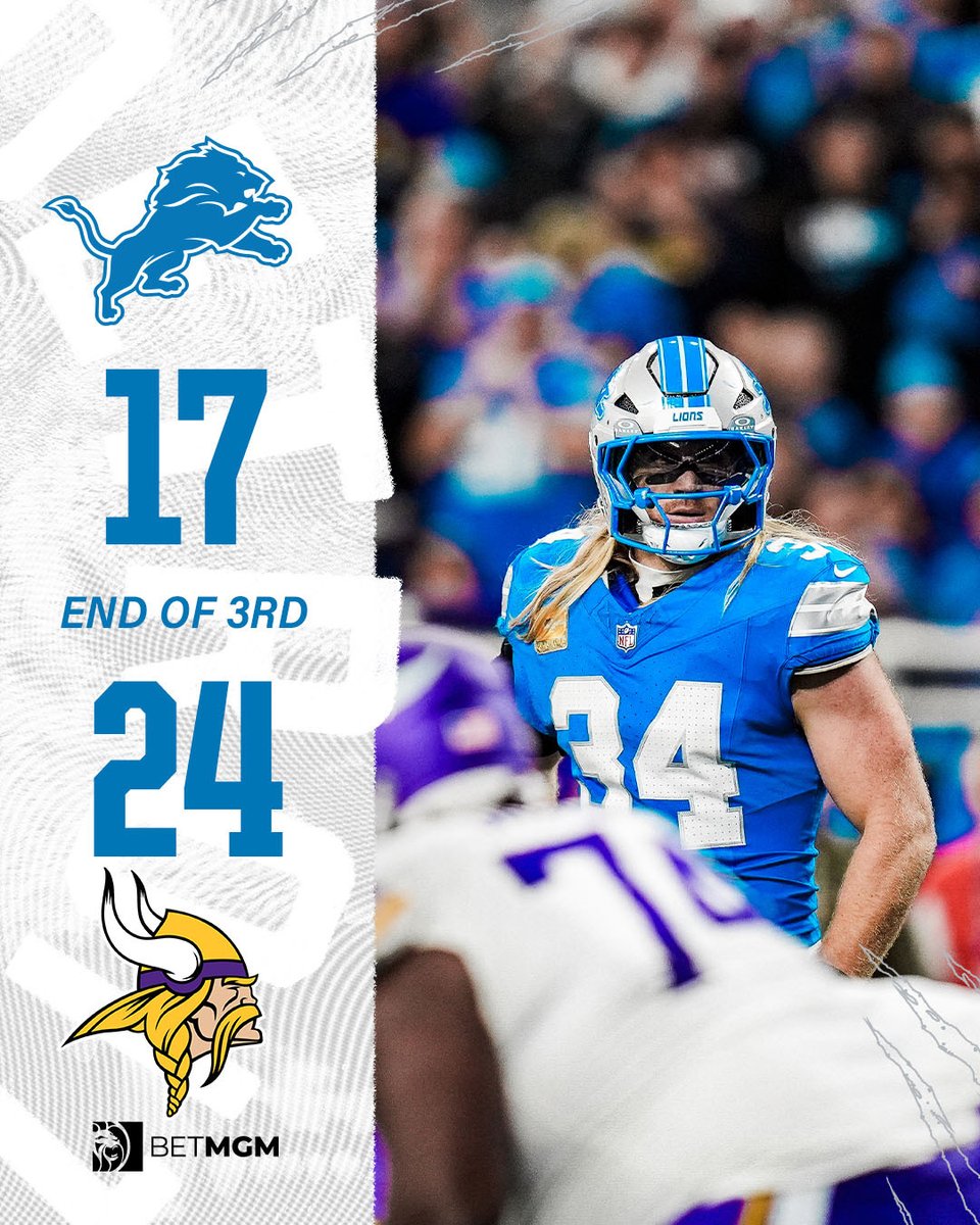 4th quarter loading
#MINvsDET | #OnePride