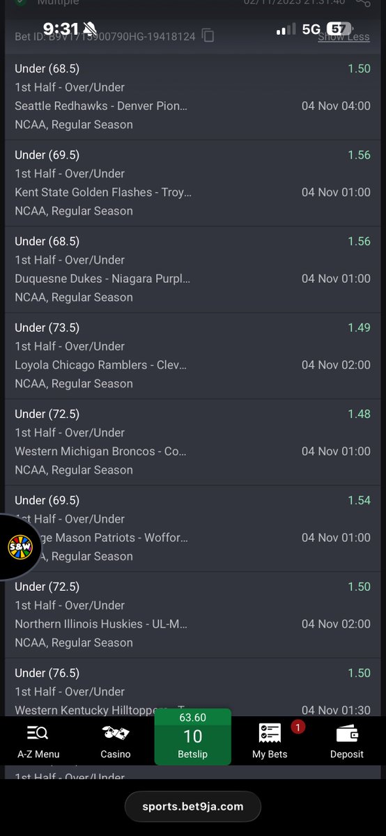 Biggestliberty's tweet image. NCAA 4.5K ODDS #Bet9jaCode: 3N38Y9V 
100 &amp;amp; 70 ODDS EDITS: 3N38Z6C &amp;amp; 3N393HY