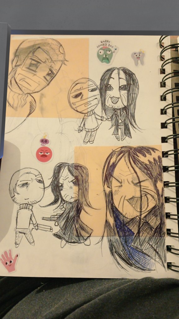 sixagamerYT's tweet photo. Doodles de clase de estas dos personas raras que se quieren mucho #vigilanteninah #protagonistninah #doublegun #gitanopayo (difundir a gitanopayo porfavo es el nombre que se merece este ship) https://t.co/huZMtBe0eK