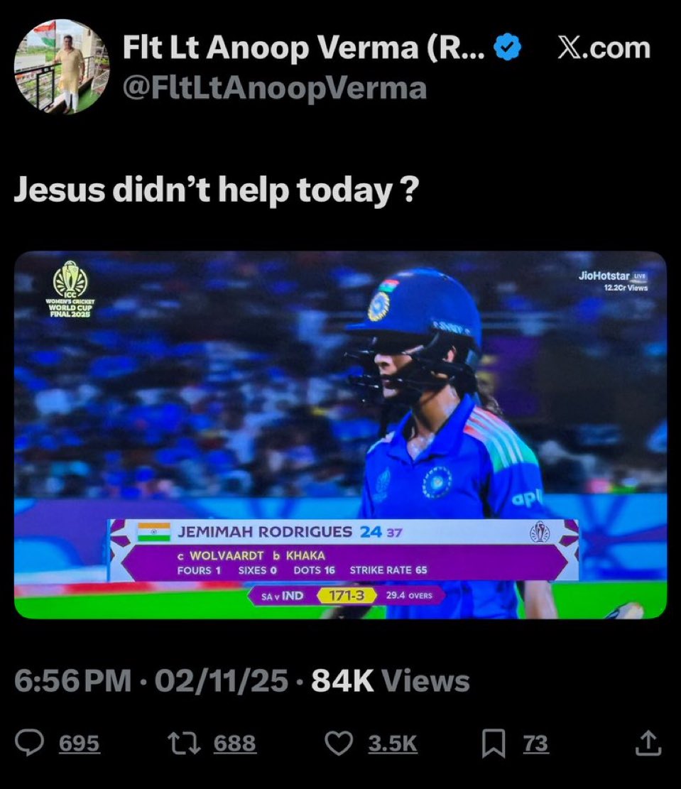 India Wins #WomensWorldCup2025 

<a href="/FltLtAnoopVerma/">Flt Lt Anoop Verma (Retd.) 🇮🇳</a>