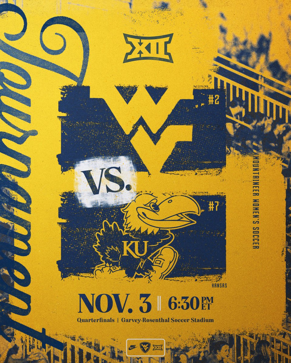 The 2025 Big 12 Tournament officially kicks off on Monday 😎🏆

🔗 tinyurl.com/27jr4elr

#HailWV | #Big12SOC