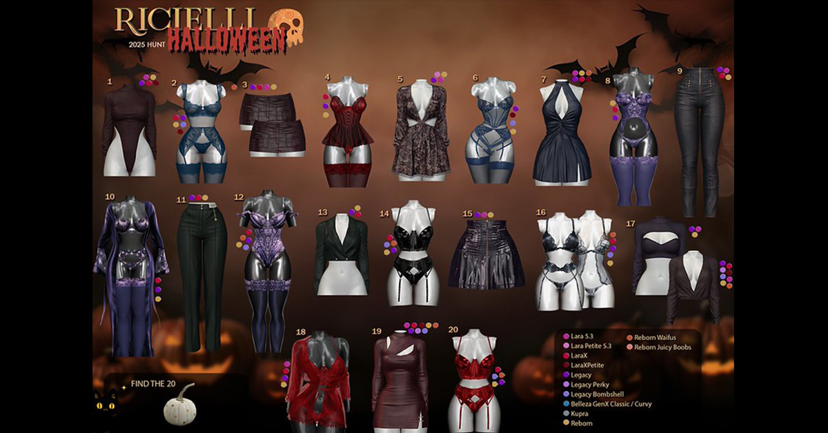 16th Annual Ricielli Halloween Hunt is Here! seraphimsl.com/2025/10/26/16t…
#seraphim #seraphimsl #secondlife #virtualreality #SL
