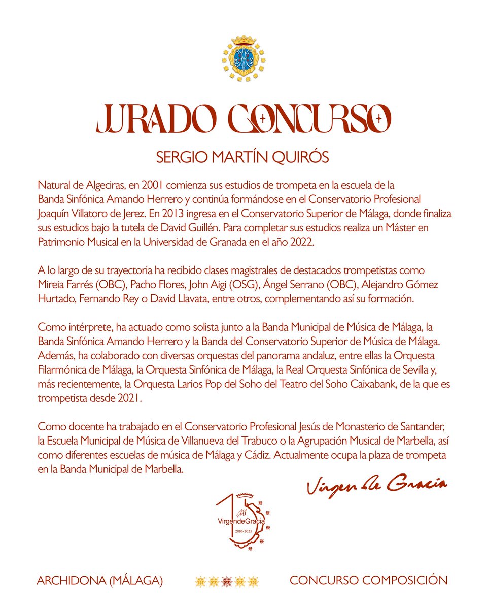 Mañana finaliza el plazo para presentar tu obra al concurso. Mientras tanto, os presentamos a los miembros del jurado que nos acompañarán el próximo día 8 de noviembre para elegir las composiciones ganadoras.
Tal y como se recogía en las bases, para primar la imparcialidad, serán