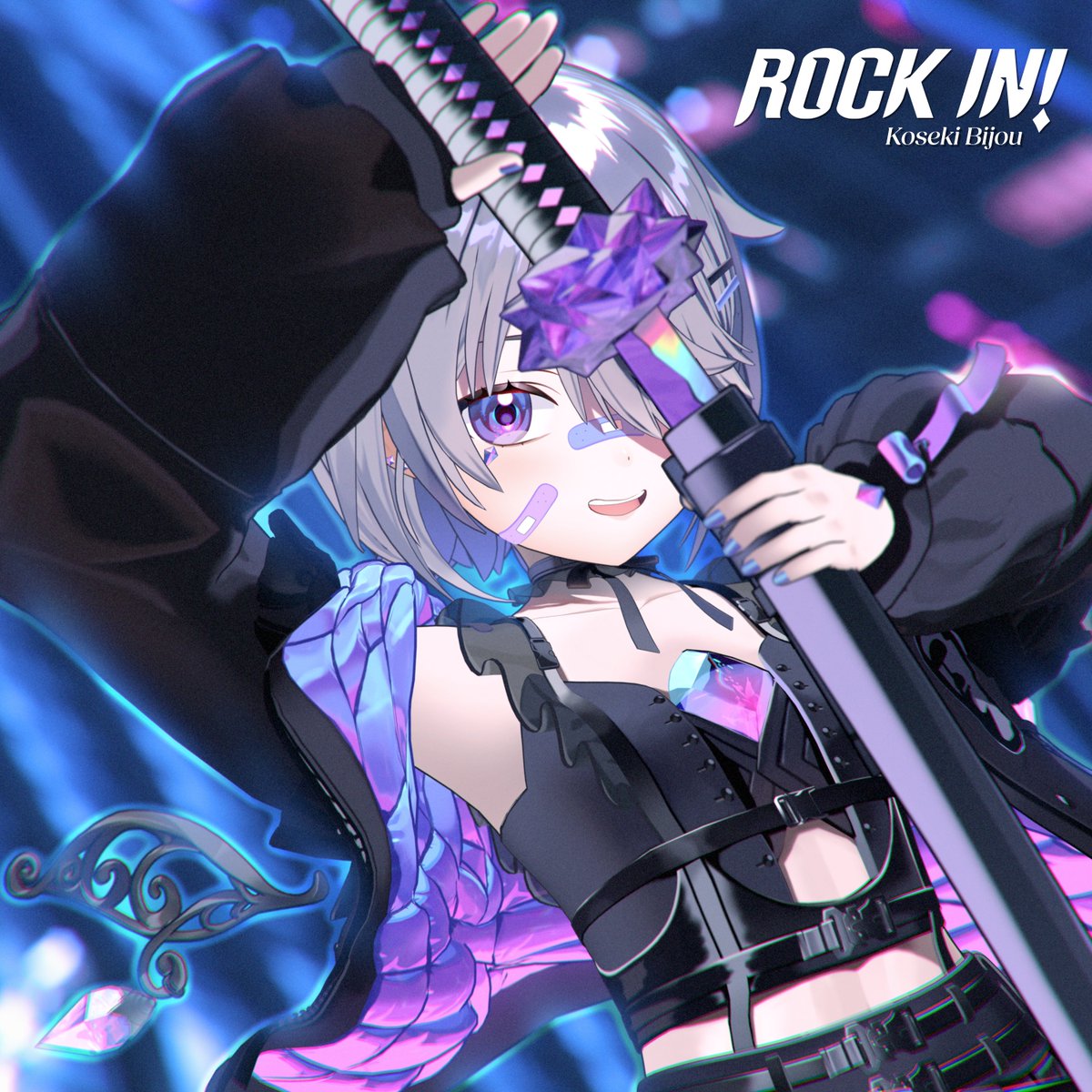🎧ORIGINAL SONG🎧

<a href="/kosekibijou/">Koseki Bijou🗿holoEN</a> 's original song "ROCK IN!" is now out for streaming on various platforms!🗿

An irresistibly catchy song with a mysterious hook!

🔽Listen below🔽
cover.lnk.to/gHW4IL

#holoEN