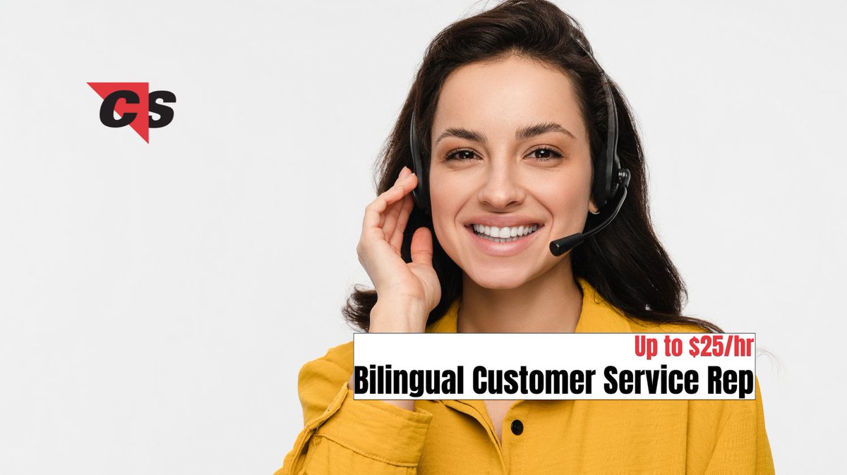 Now hiring Bilingual Customer Service Rep – WFH in DFW, TX earning up to $25.00/hr! Learn more and apply online at: bit.ly/4hIOOEv