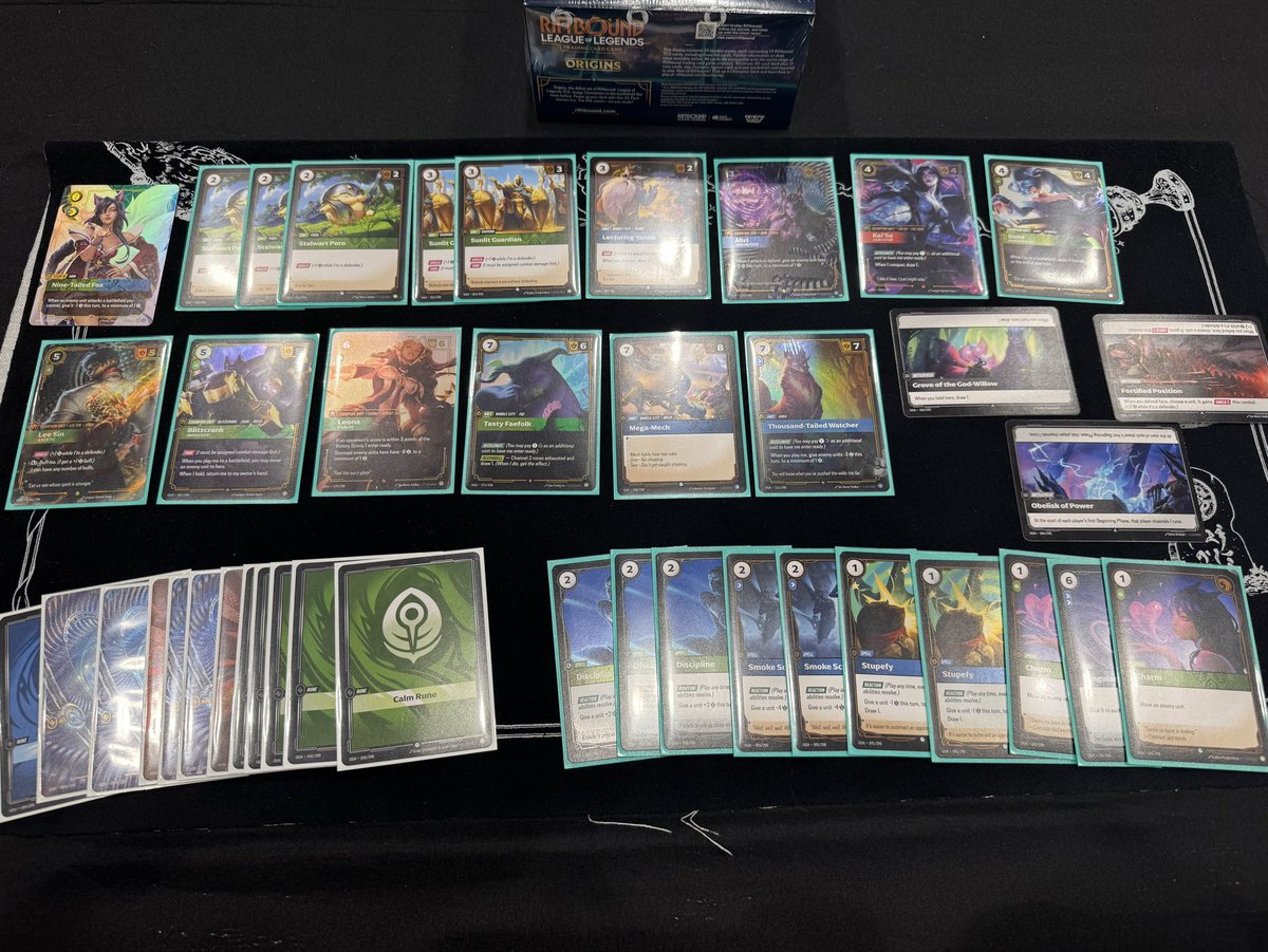 DominickVitelli's tweet photo. 4-0 at the LDXP Riftbound sealed box tournament. Won a second box with Ahri! #riftbound https://t.co/OR4knXNxC6