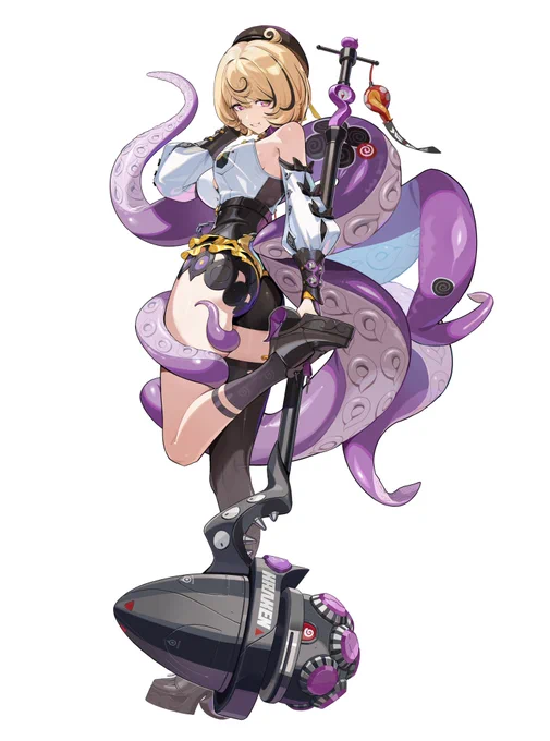 ホヨバース作品の女性キャラクターで (うんうん) 氷属性で (うんうん) ハンマー持っててくるくる回って攻撃して (どっちだ?) えっtな足してる (どっちだ?)