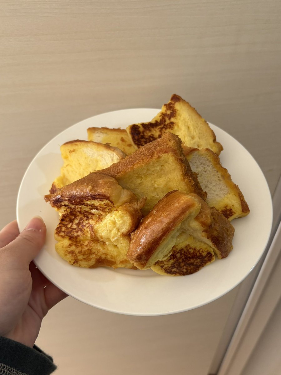 Chamu2023's tweet image. フレンチトースト作ったけど、そこまで美味しくなかった🥲
なんでだろうね〜